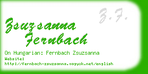 zsuzsanna fernbach business card